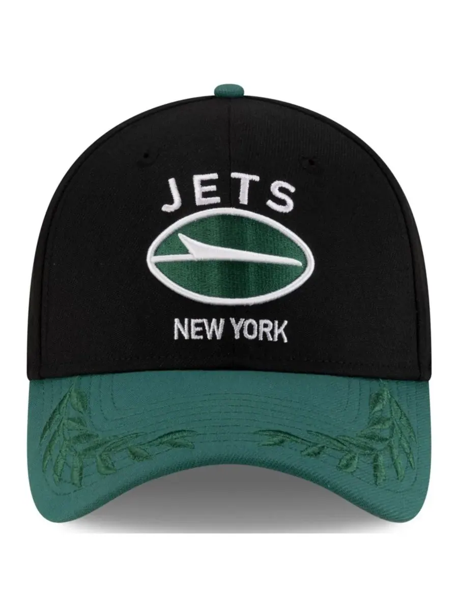 New Era Мужская кепка New York Jets 39THIRTY Flex Hat, черно-зеленая, с символикой драфта НФЛ 2025 — изображение 4 из 5