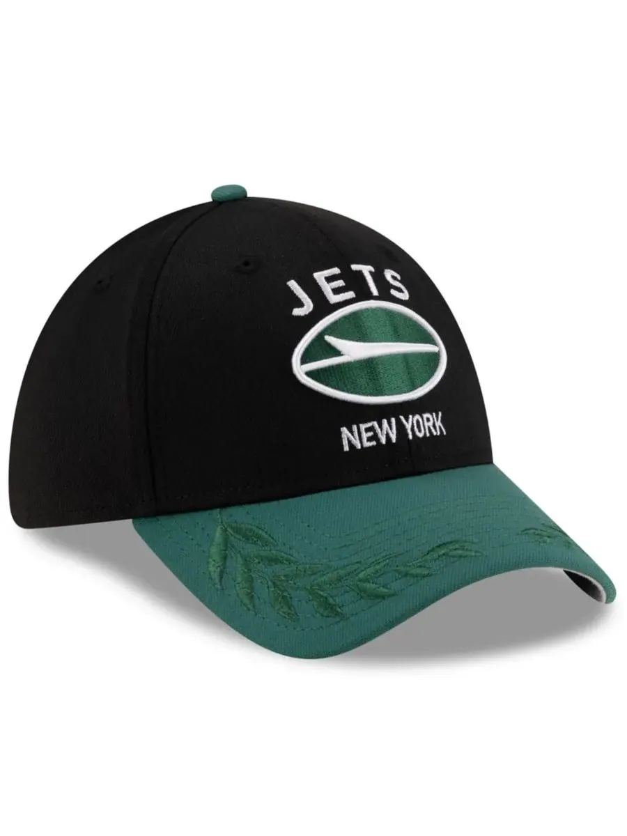 New Era Мужская кепка New York Jets 39THIRTY Flex Hat, черно-зеленая, с символикой драфта НФЛ 2025 — изображение 5 из 5
