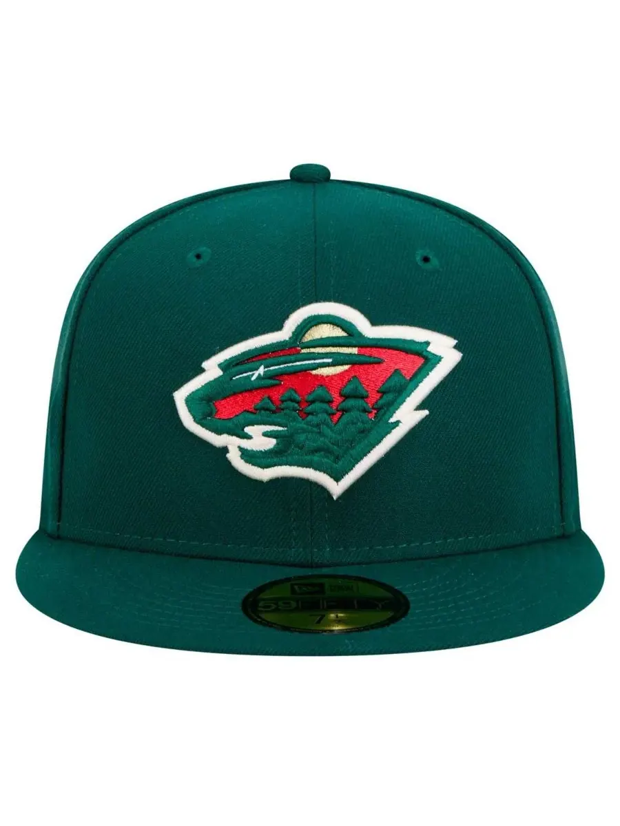 New Era Мужская зеленая кепка Minnesota Wild Core 59FIFTY — изображение 2 из 5, зеленый