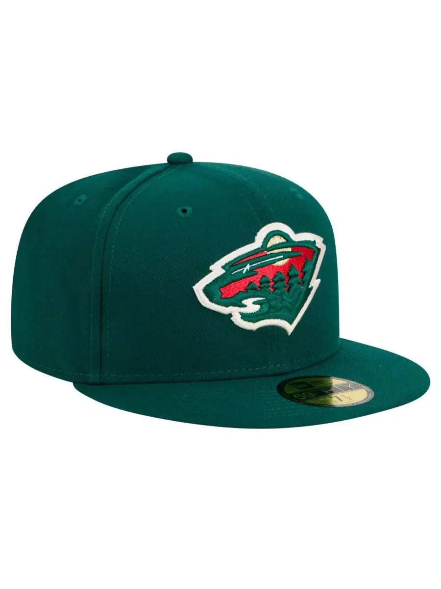 New Era Мужская зеленая кепка Minnesota Wild Core 59FIFTY — изображение 3 из 5, зеленый