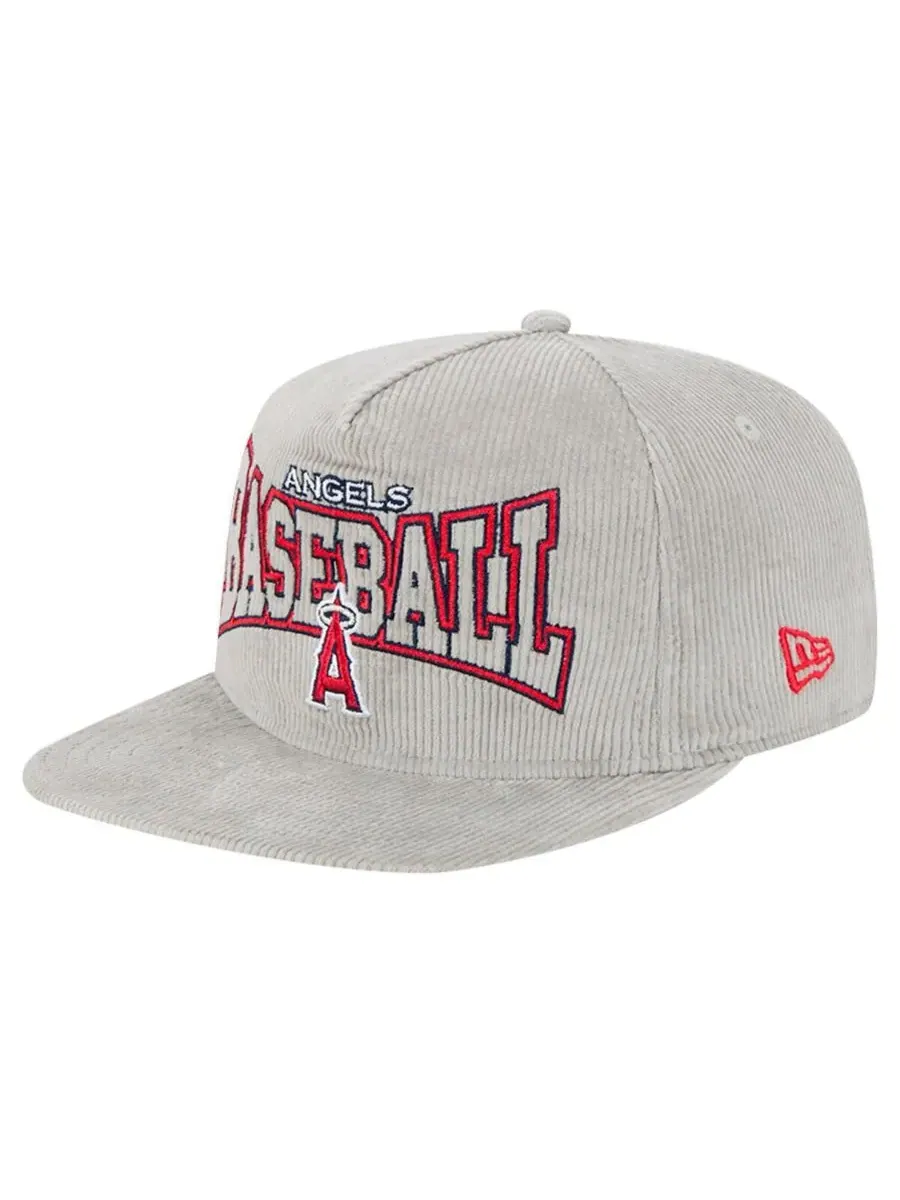 New Era Мужская серая вельветовая кепка-бейсболка Los Angeles Angels с регулируемой застежкой