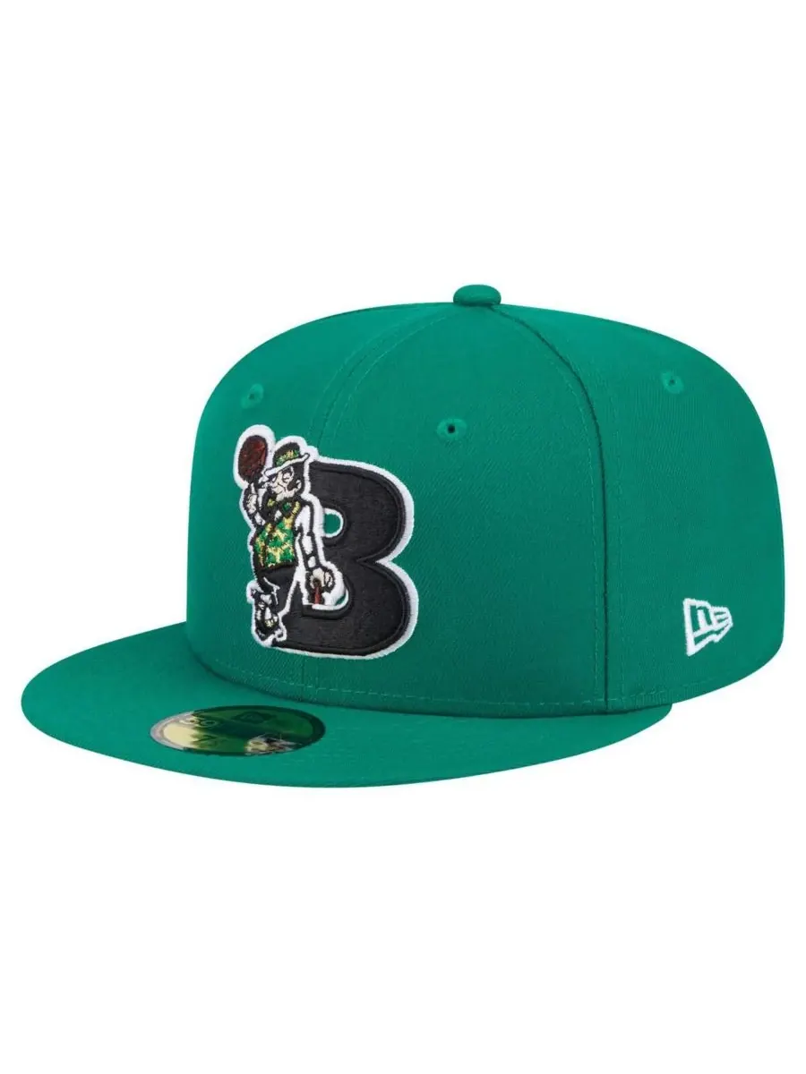New Era Мужская кепка Boston Celtics Deceptor 59FIFTY ярко-зеленого цвета — изображение 3 из 5, зеленый