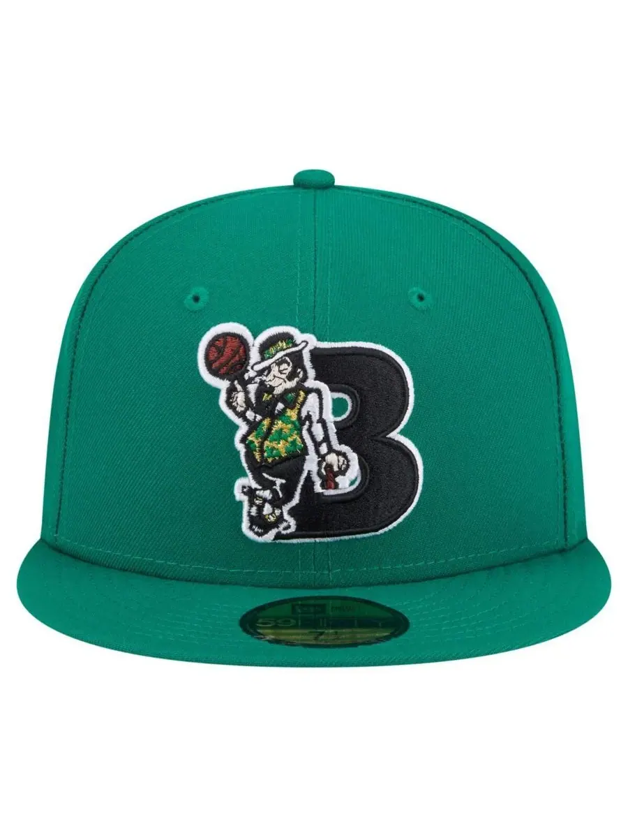 New Era Мужская кепка Boston Celtics Deceptor 59FIFTY ярко-зеленого цвета — изображение 5 из 5, зеленый