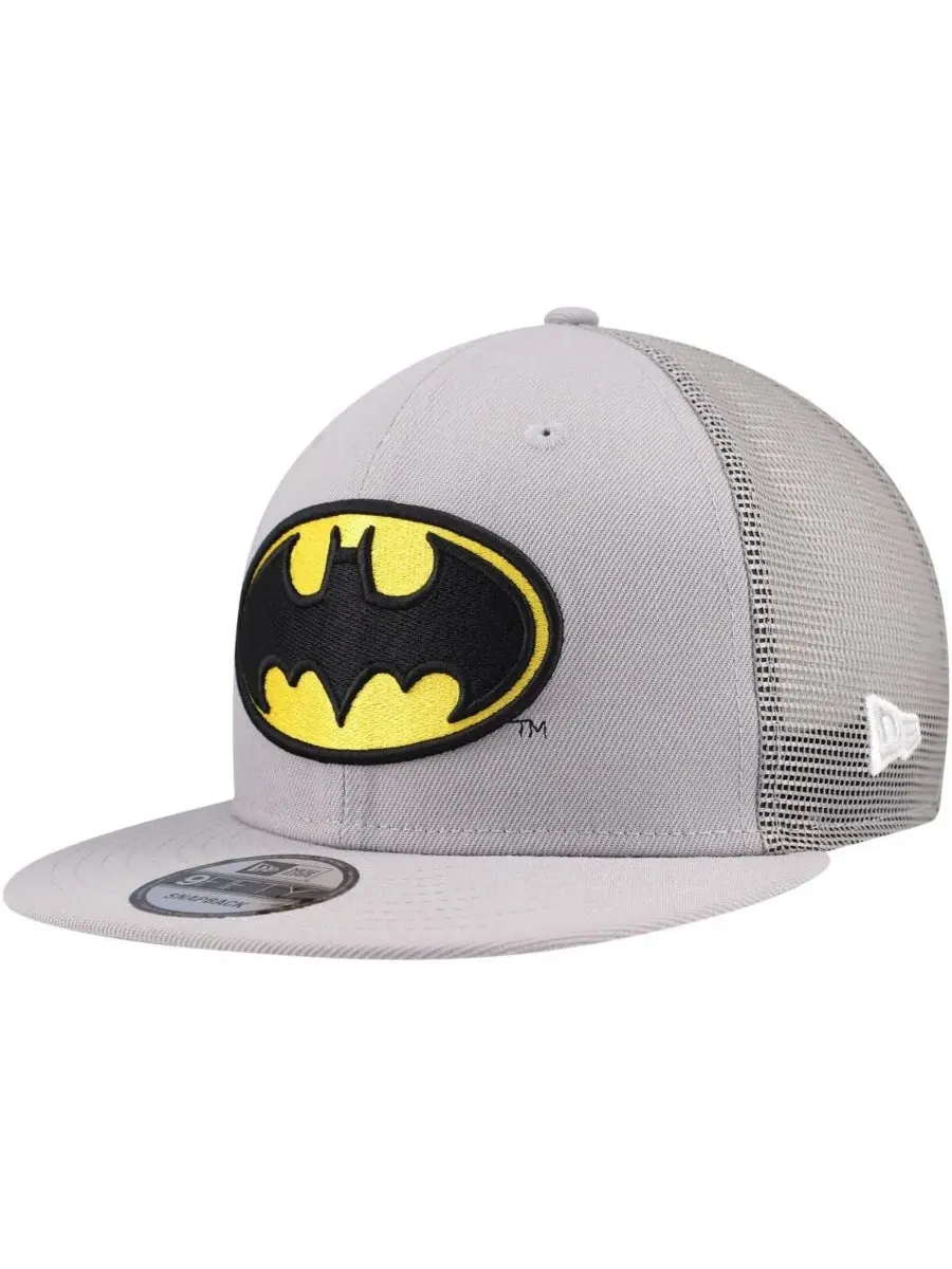 New Era Мужская серая кепка-тракер Batman 9FIFTY с застежкой-регулятором