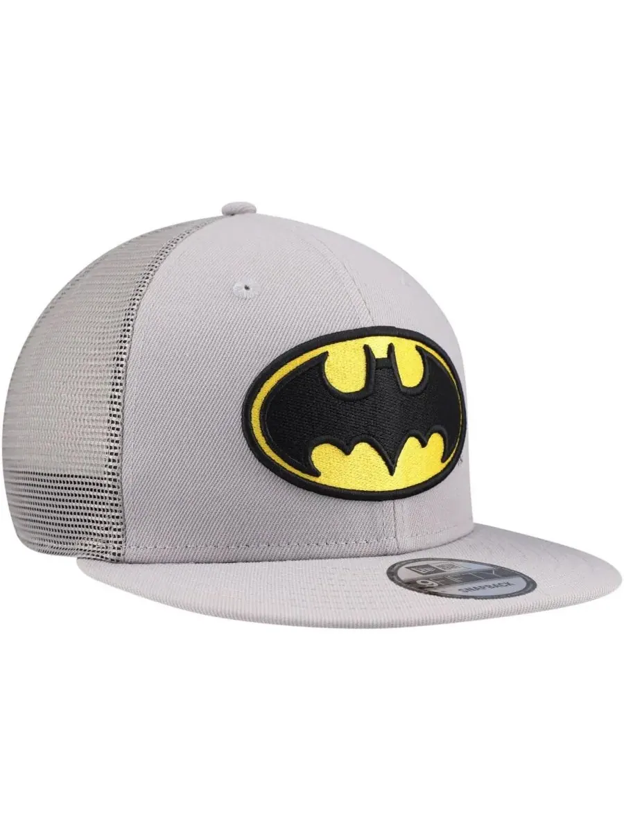 New Era Мужская серая кепка-тракер Batman 9FIFTY с застежкой-регулятором — изображение 3 из 4, серый