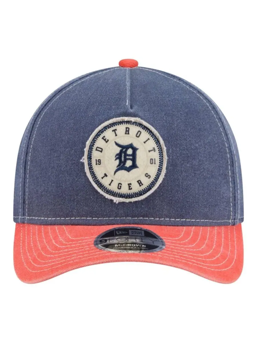 Бейсболка с логотипом Detroit Tigers New Era — изображение 2 из 5, темно-синий оранжевый