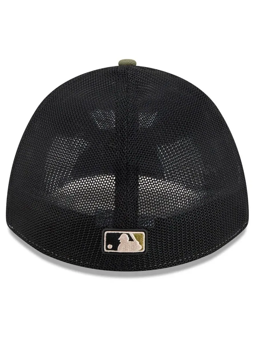 Бейсболка New Era 39THIRTY с вышивкой New York Mets — изображение 4 из 5, оливковый