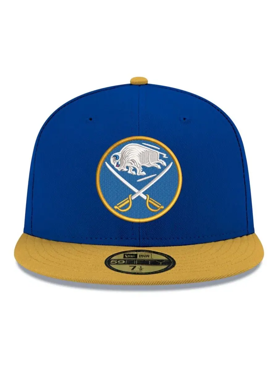 Кепка с вышивкой Buffalo Sabres Core Logo Two-Tone 59FIFTY New Era — изображение 2 из 4, золотистый