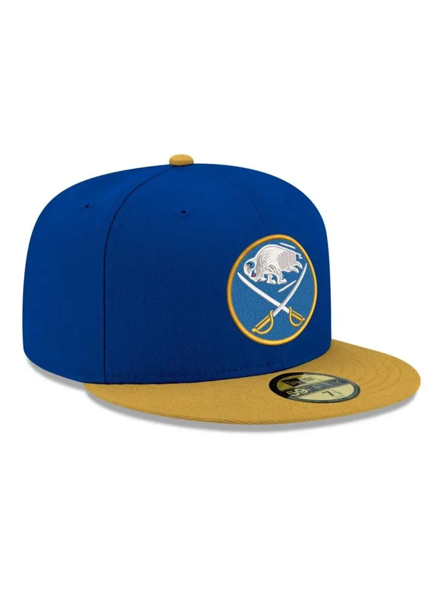 Кепка с вышивкой Buffalo Sabres Core Logo Two-Tone 59FIFTY New Era — изображение 3 из 4, золотистый