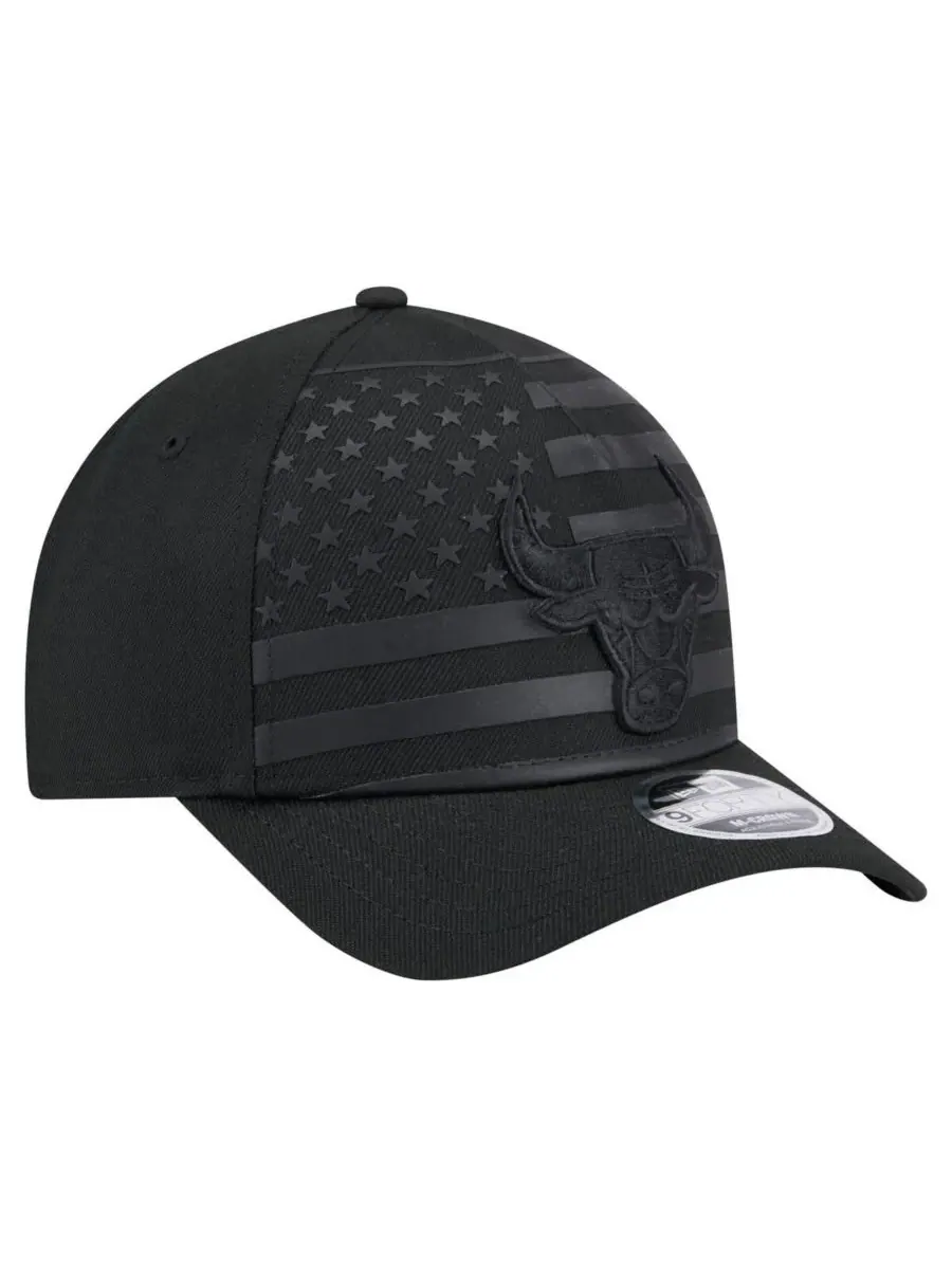 New Era Мужская черная регулируемая кепка Chicago Bulls Game Day Flag A-Frame 9FORTY — изображение 3 из 4, черный