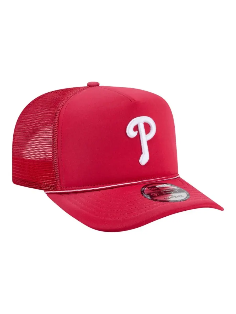 Кепка-снэпбек с высокой тульей, с вышитым логотипом Philadelphia Phillies New Era — изображение 4 из 5, красный