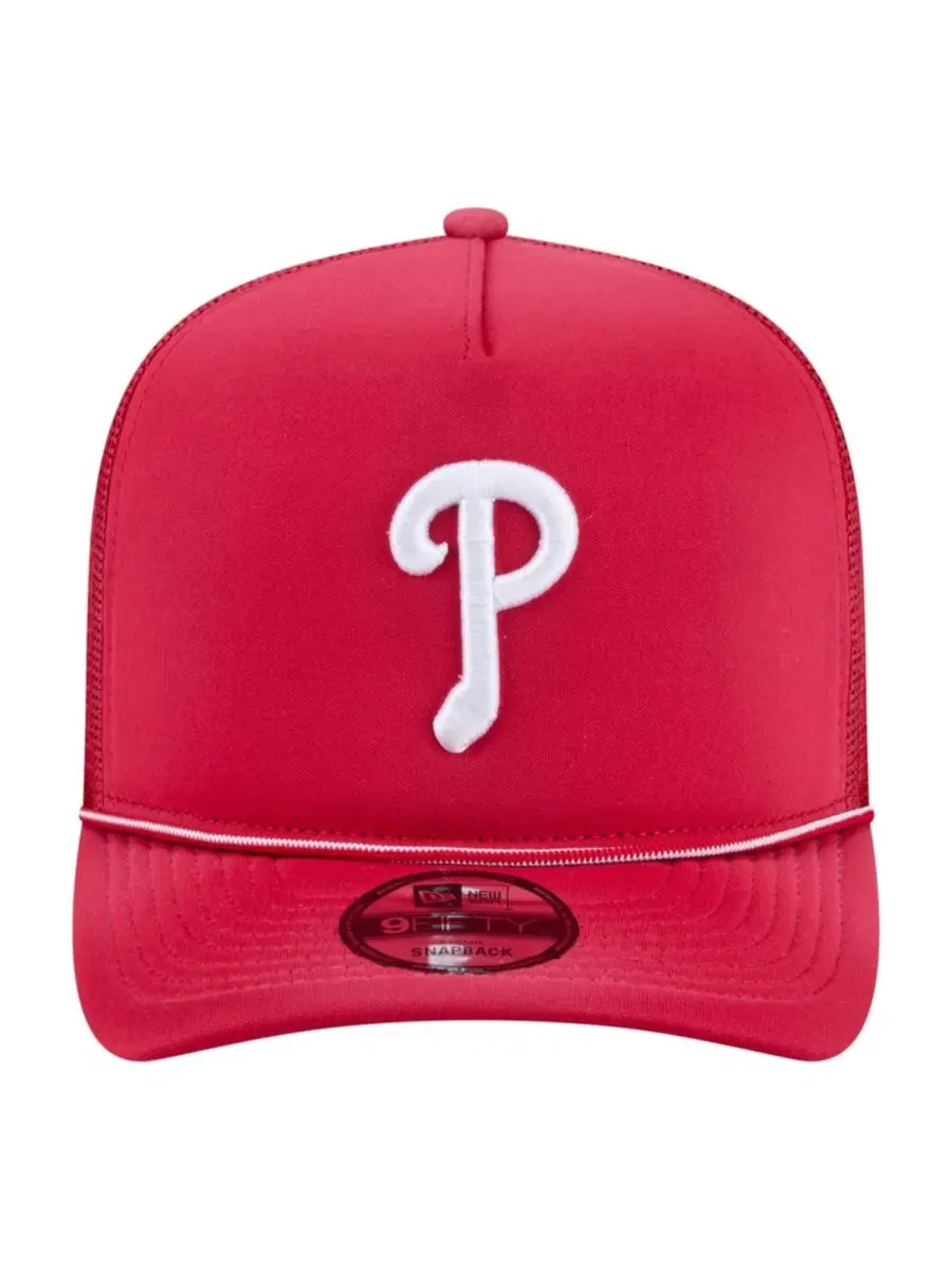 Кепка-снэпбек с высокой тульей, с вышитым логотипом Philadelphia Phillies New Era — изображение 5 из 5, красный