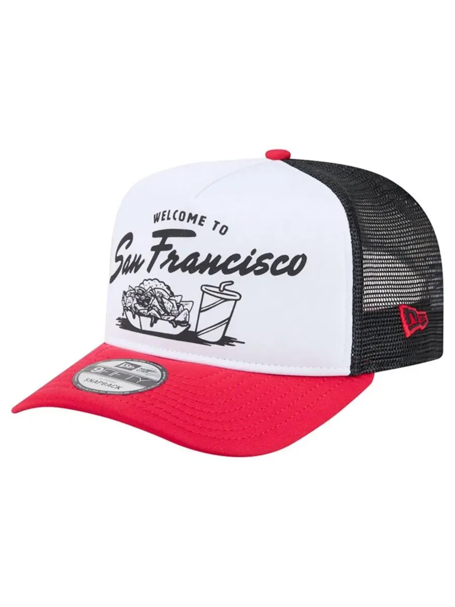 Кепка-тракер с принтом San Francisco 49ers Foodie 9FIFTY A-Frame New Era — изображение 3 из 7, белый