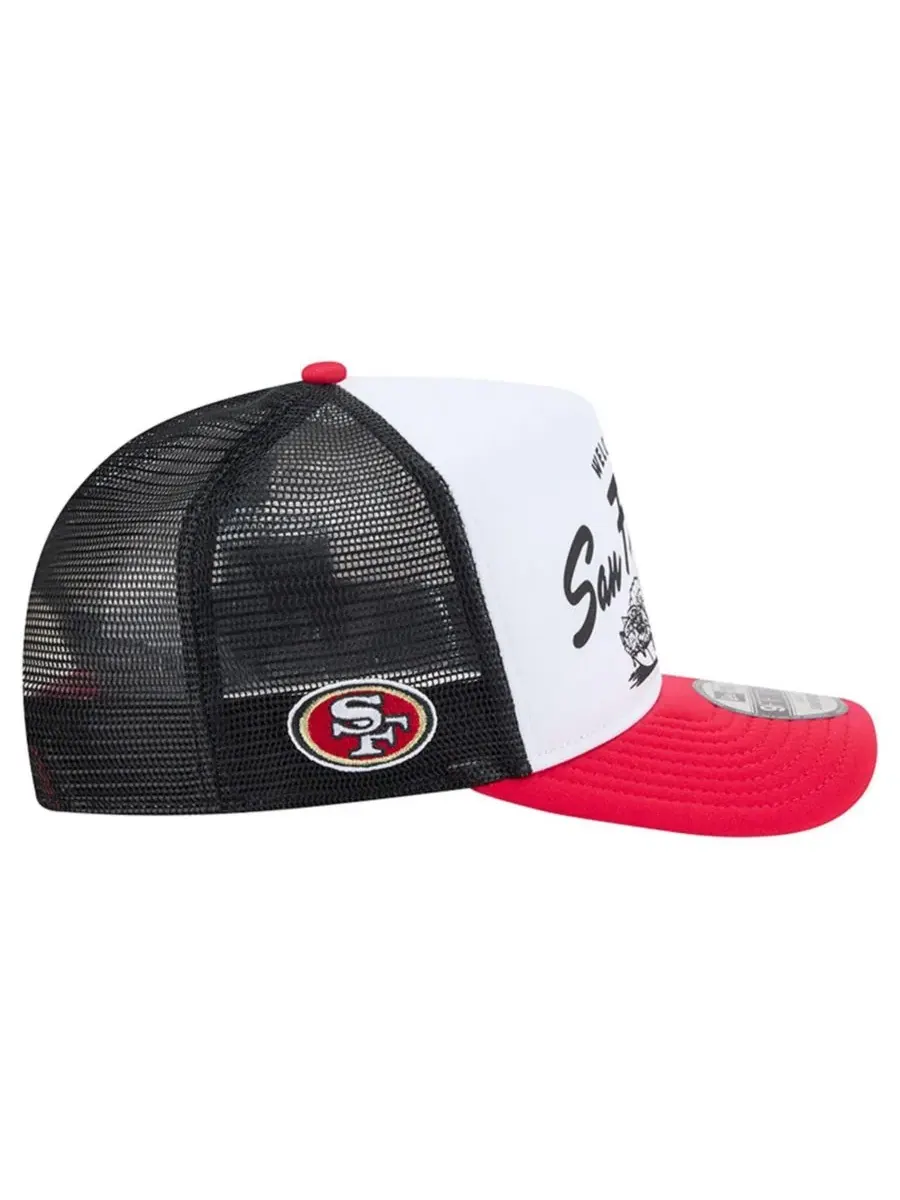 Кепка-тракер с принтом San Francisco 49ers Foodie 9FIFTY A-Frame New Era — изображение 6 из 7, белый