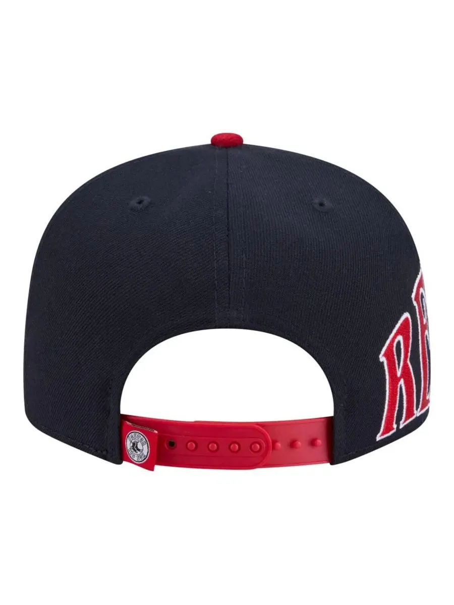 Бейсболка New Era Boston Red Sox с вышивкой — изображение 2 из 4, темно-синий красный