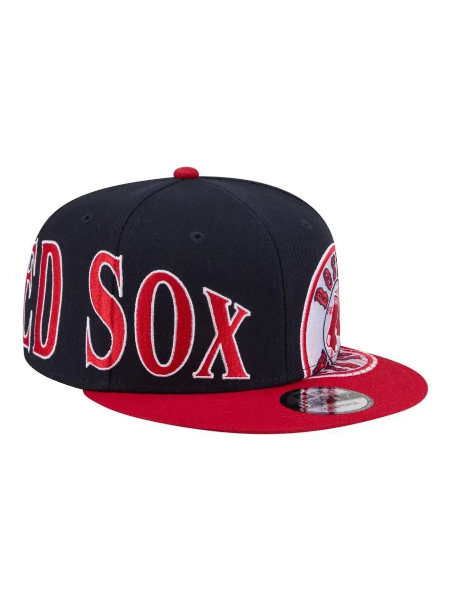 Бейсболка New Era Boston Red Sox с вышивкой — изображение 3 из 4, темно-синий красный