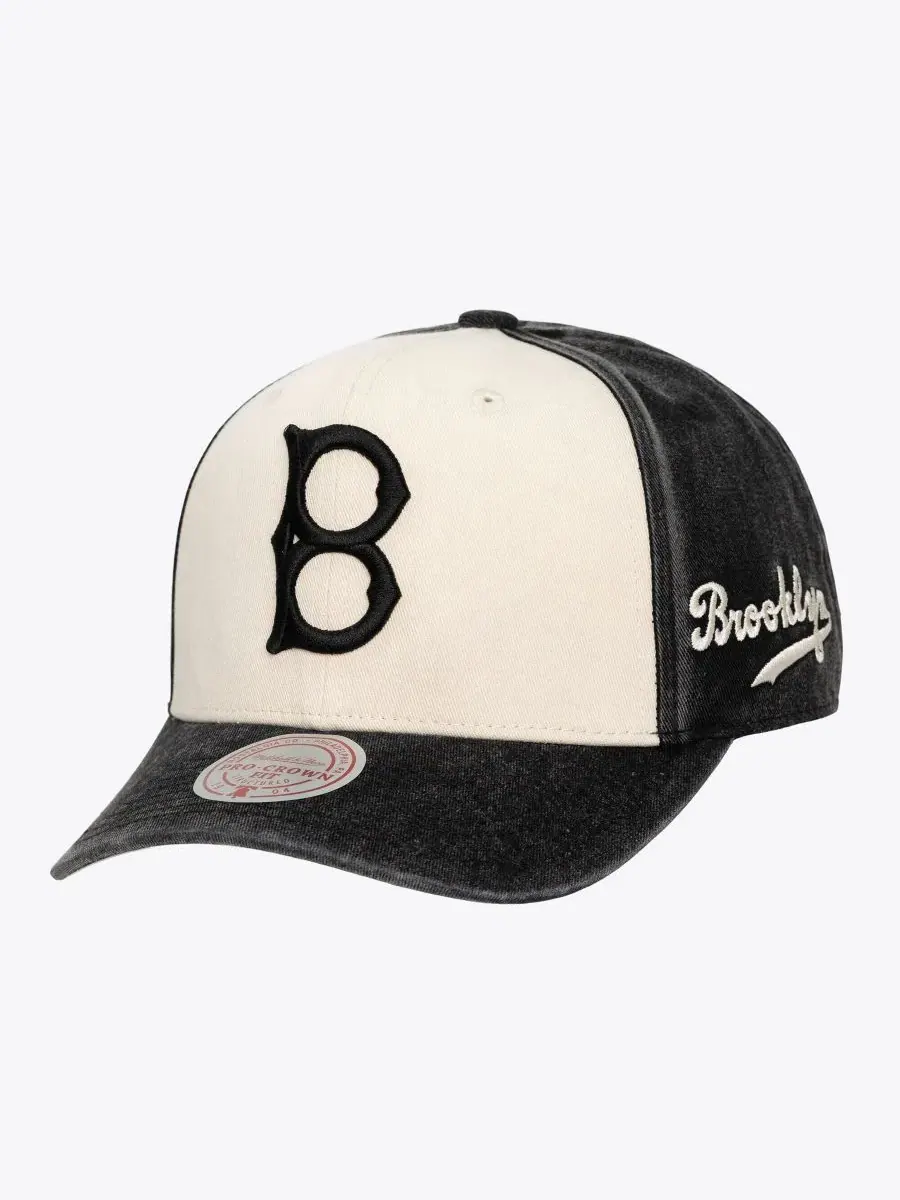 Кепка с высокой тульей, шестипанельная, с вышивкой, Brooklyn Dodgers Snow Block Pro Crown Mitchell