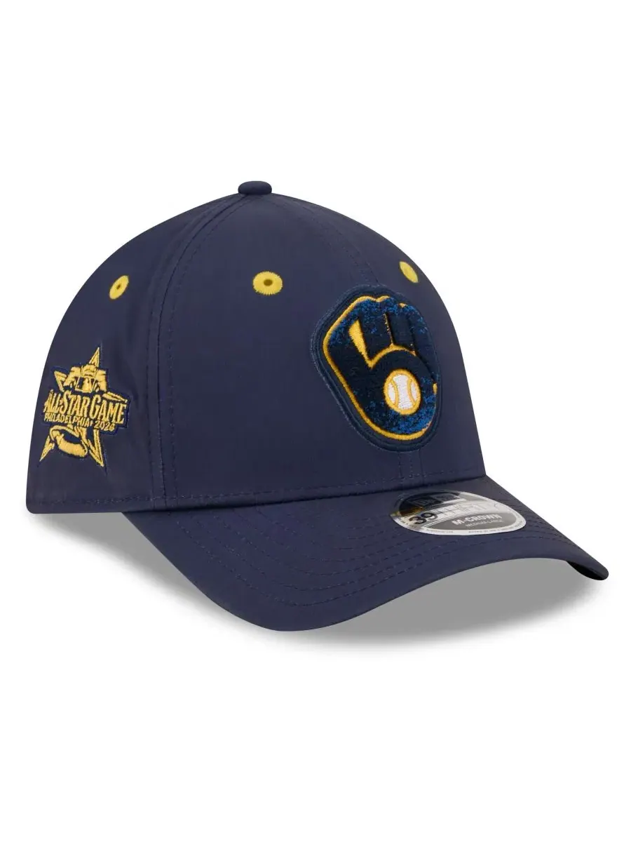 Кепка-снэпбек с вышивкой Milwaukee Brewers 2026 MLB All-Star Game Workout 39THIRTY M-Crown Flex Hat