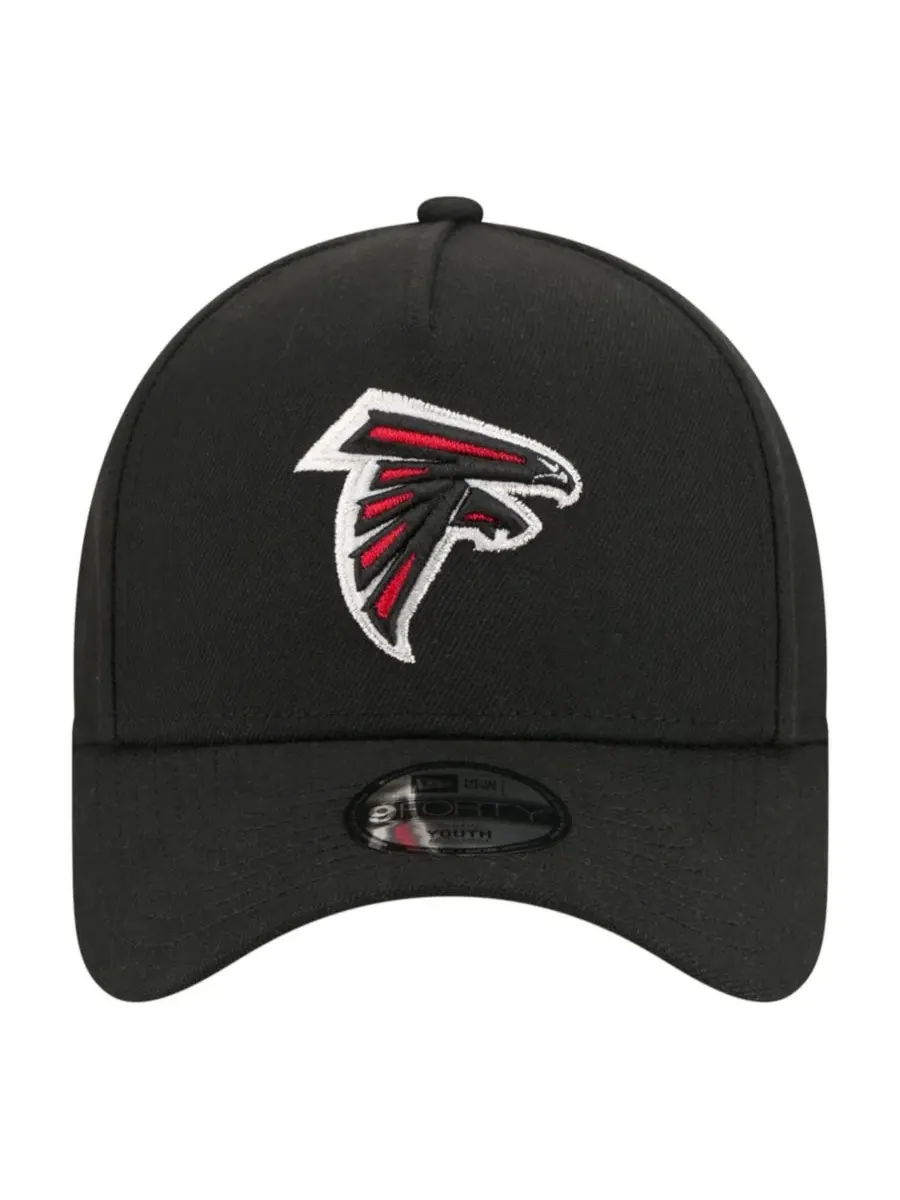 Бейсболка с вышитым логотипом Atlanta Falcons, модель 9FORTY A-Frame New Era — изображение 2 из 7, черный