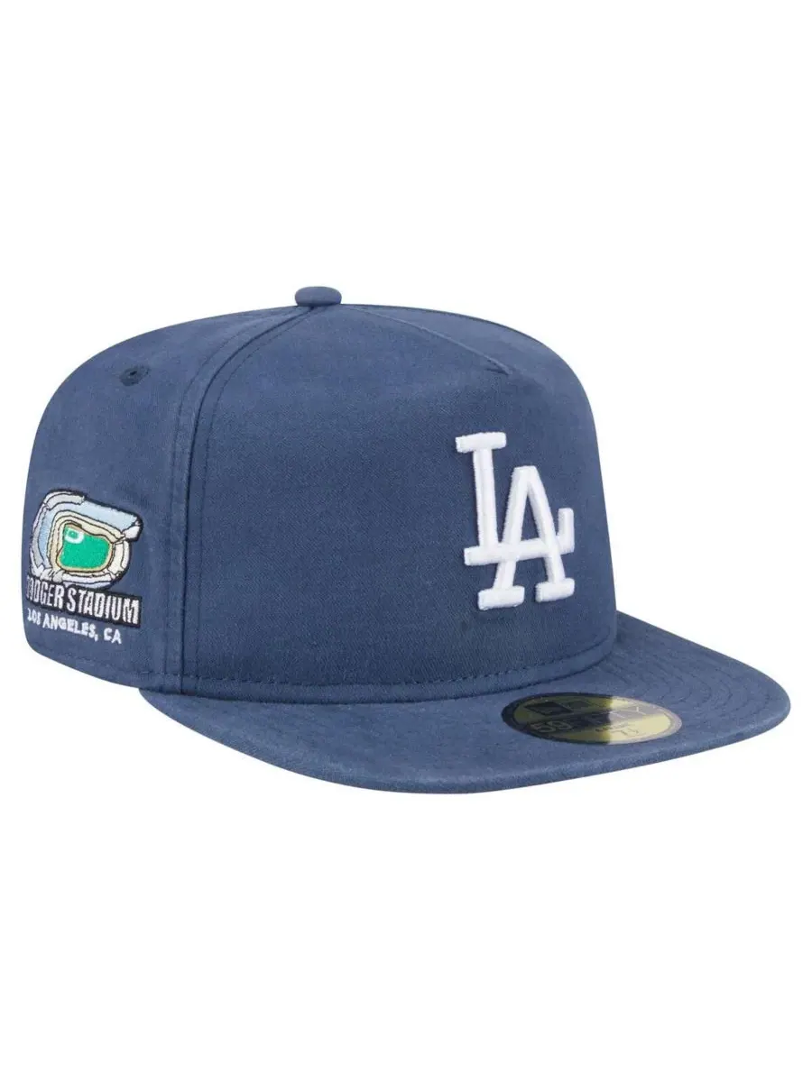 New Era Мужская синяя бейсболка Los Angeles Dodgers Championship Side Flag A-Frame 59FIFTY
