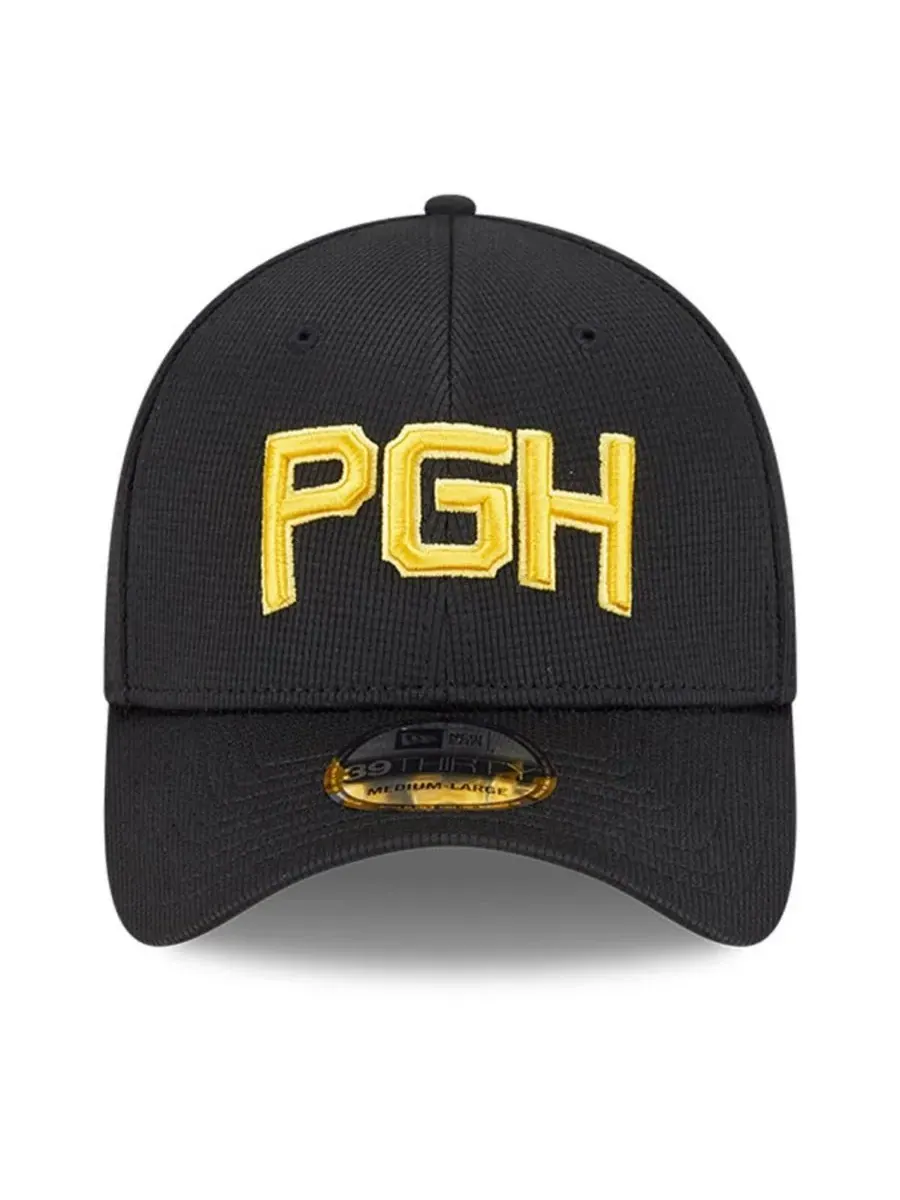 New Era Мужская черная бейсболка Pittsburgh Pirates City Connect Batting Practice 39THIRTY Flex Hat — изображение 2 из 4