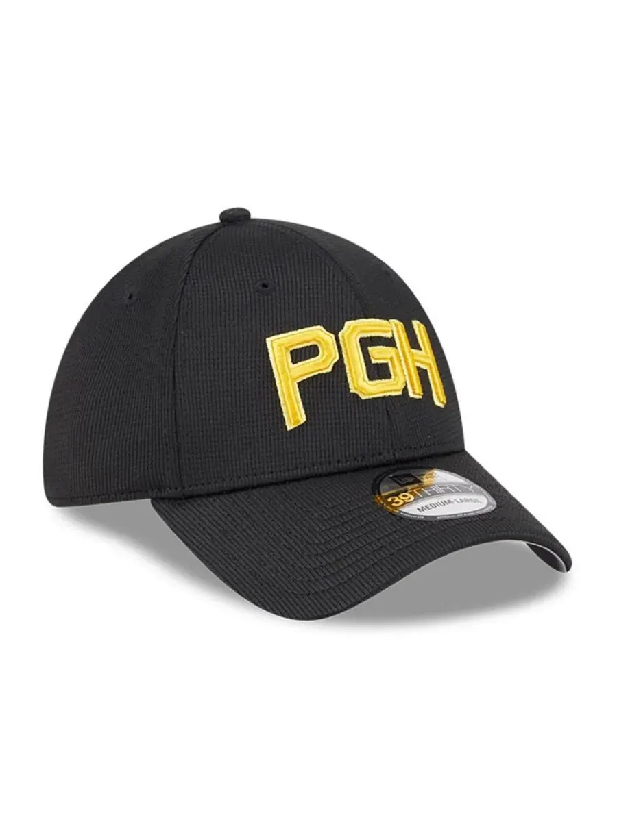 New Era Мужская черная бейсболка Pittsburgh Pirates City Connect Batting Practice 39THIRTY Flex Hat — изображение 3 из 4
