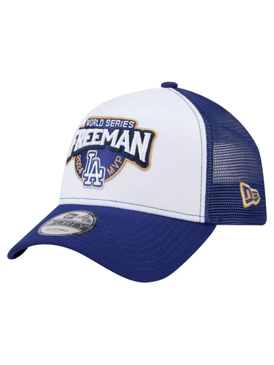 New Era Мужская белая регулируемая кепка Freddie Freeman Los Angeles Dodgers 2024 World Series MVP