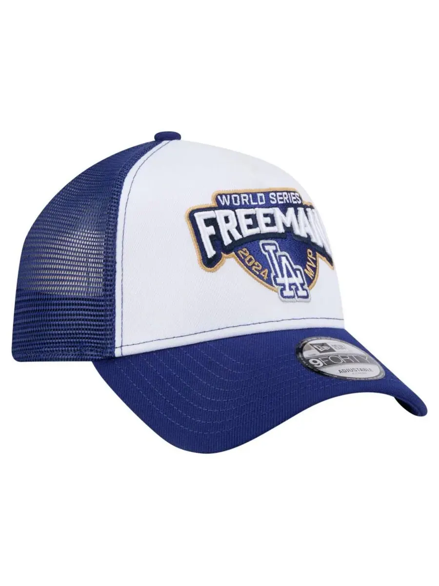 New Era Мужская белая регулируемая кепка Freddie Freeman Los Angeles Dodgers 2024 World Series MVP — изображение 3 из 5