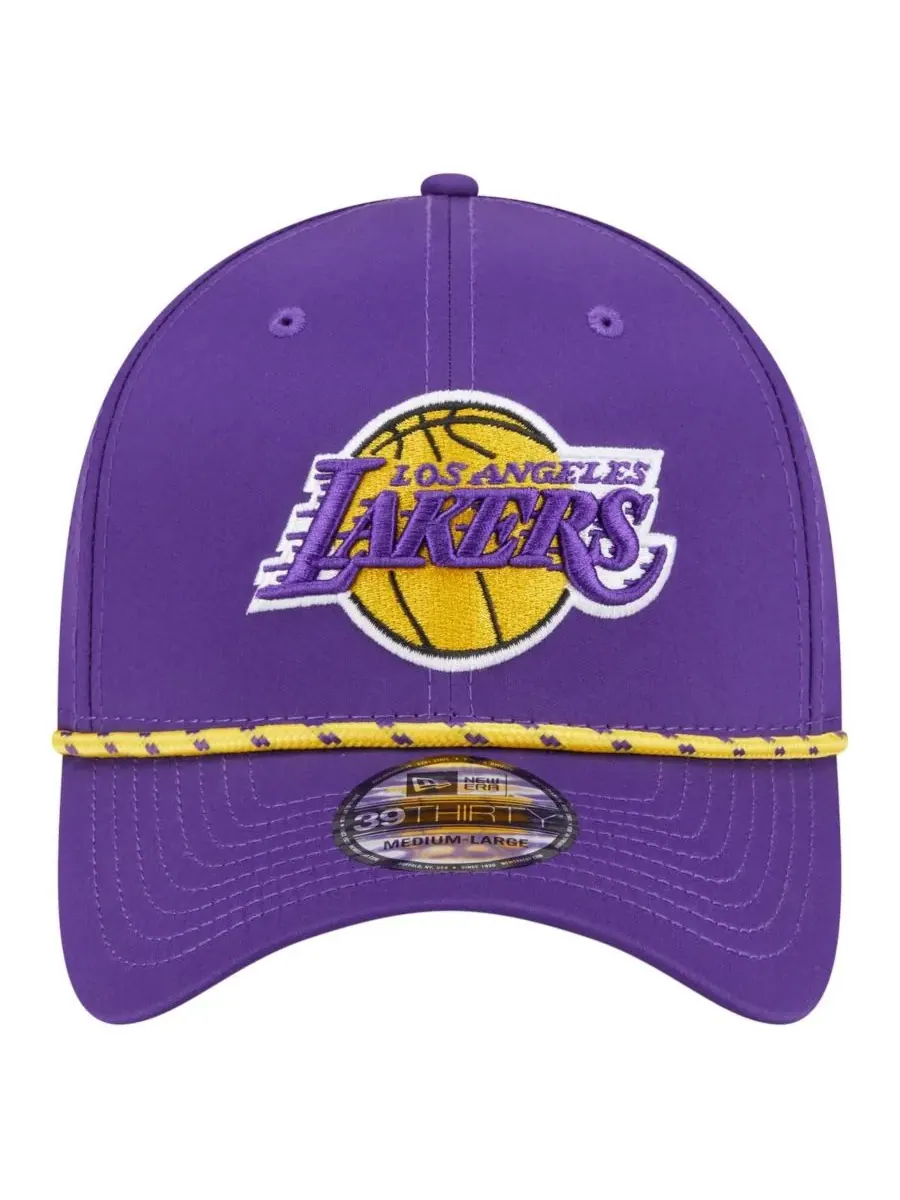 New Era Мужская фиолетовая кепка Los Angeles Lakers Featherweight Poly Rope Flex 39Thirty — изображение 5 из 5, фиолетовый