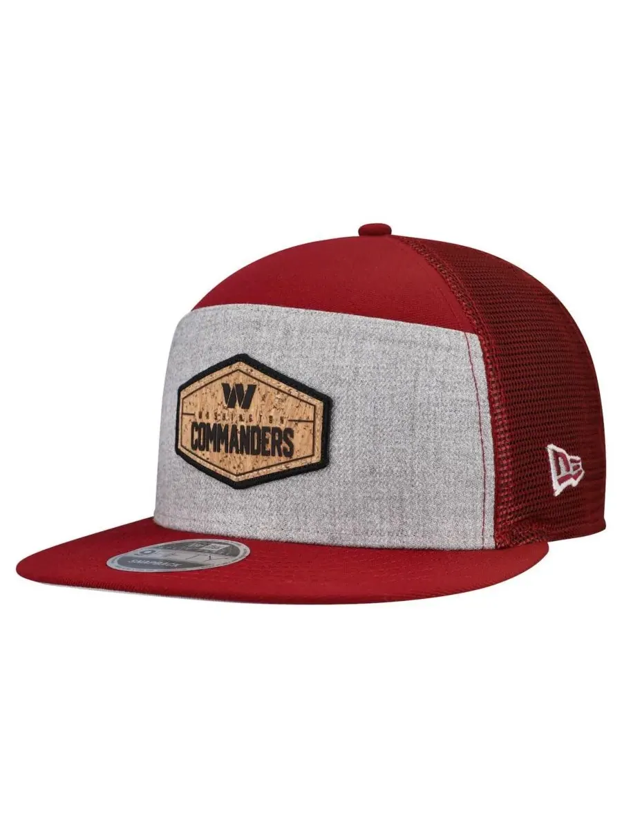 New Era Мужская серо-бордовая кепка-тракер Washington Commanders Cork Split Panel 9FIFTY с