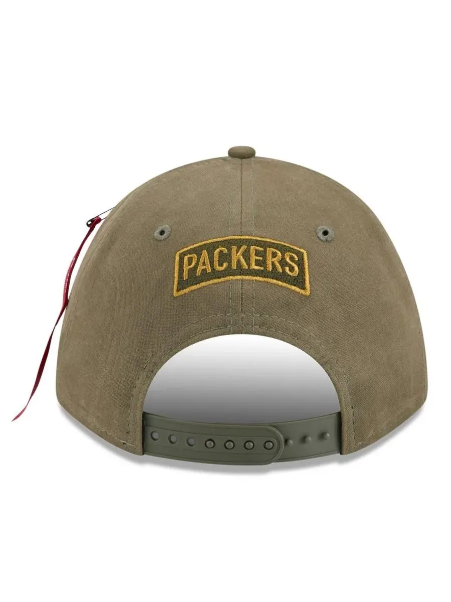 New Era Регулируемая кепка Alpha Men's Industries A-Frame 9FORTY цвета оливкового дерева с — изображение 3 из 5, оливковый