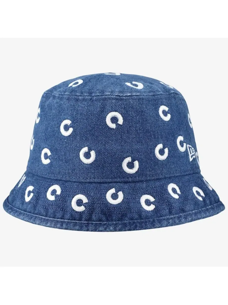 Женская джинсовая микропанама с символикой команды Chicago Cubs New Era, деним