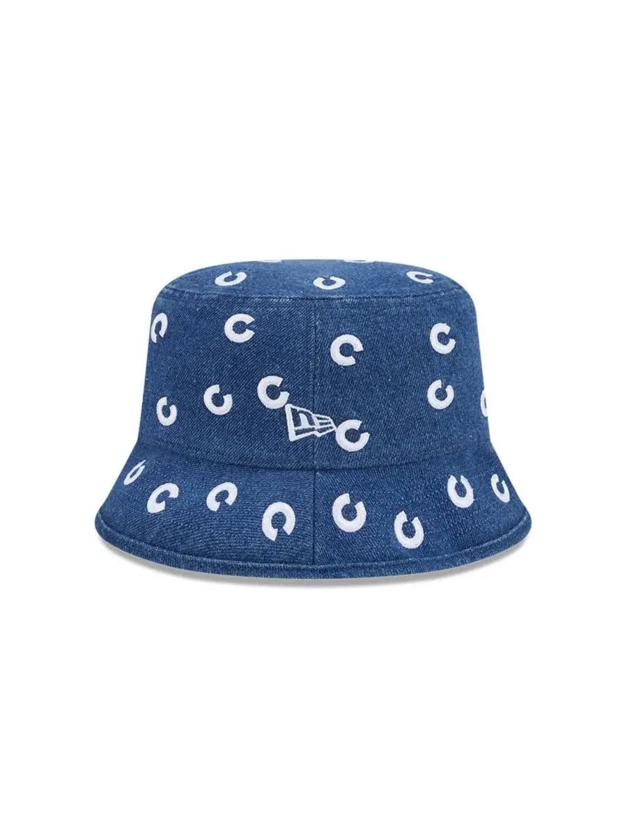 Женская джинсовая микропанама с символикой команды Chicago Cubs New Era, деним — изображение 3 из 5, джинсовый синий