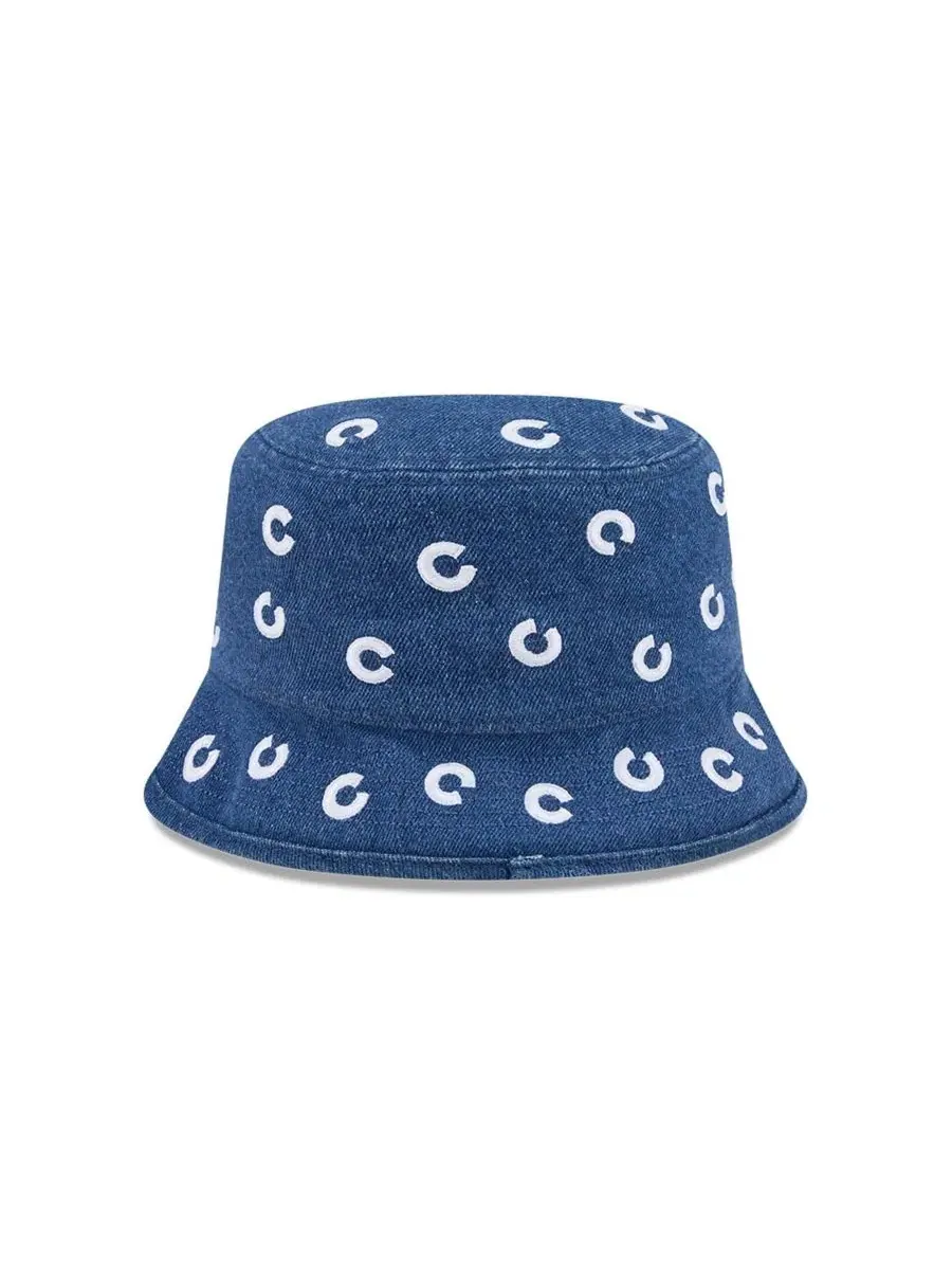 Женская джинсовая микропанама с символикой команды Chicago Cubs New Era, деним — изображение 5 из 5, джинсовый синий