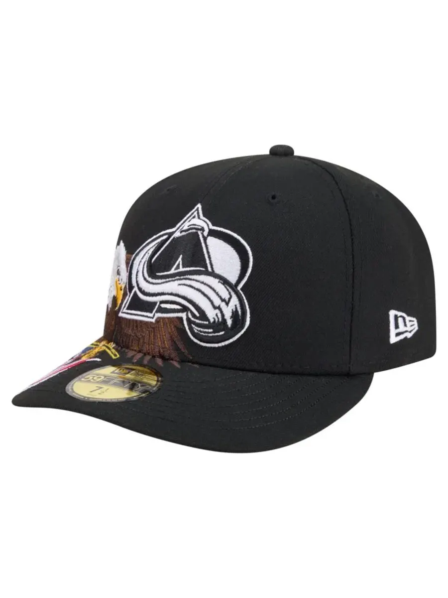 Кепка New Era Freedom 59FIFTY с вышивкой, Colorado Avalanche — изображение 4 из 5, черный