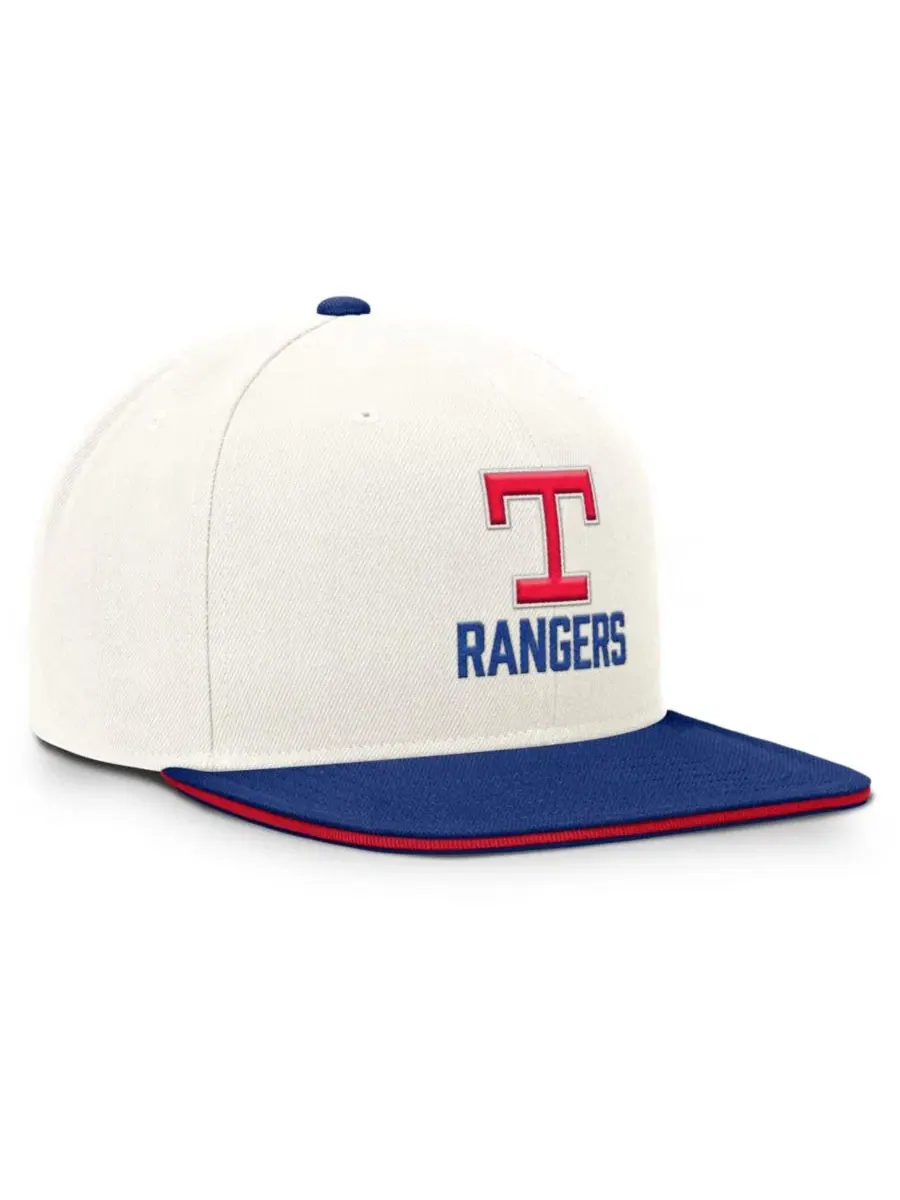 Кепка-снэпбек с вышивкой Texas Rangers, модель Cooperstown Pro Dri-FIT Nike — изображение 3 из 5, кремовый