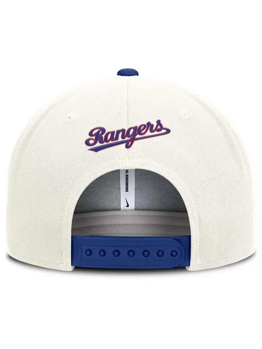 Кепка-снэпбек с вышивкой Texas Rangers, модель Cooperstown Pro Dri-FIT Nike — изображение 4 из 5, кремовый