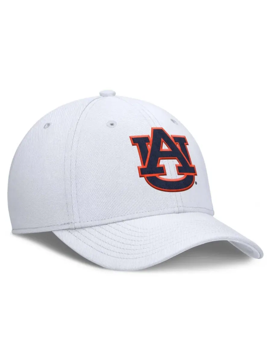 Кепка Nike Auburn Tigers Rise Swoosh Dri-FIT Flex — изображение 2 из 3, белый