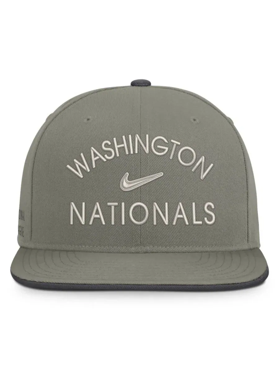 Кепка-снэпбэк Pro Dri-FIT с вышивкой Washington Nationals Nike — изображение 2 из 5, серый