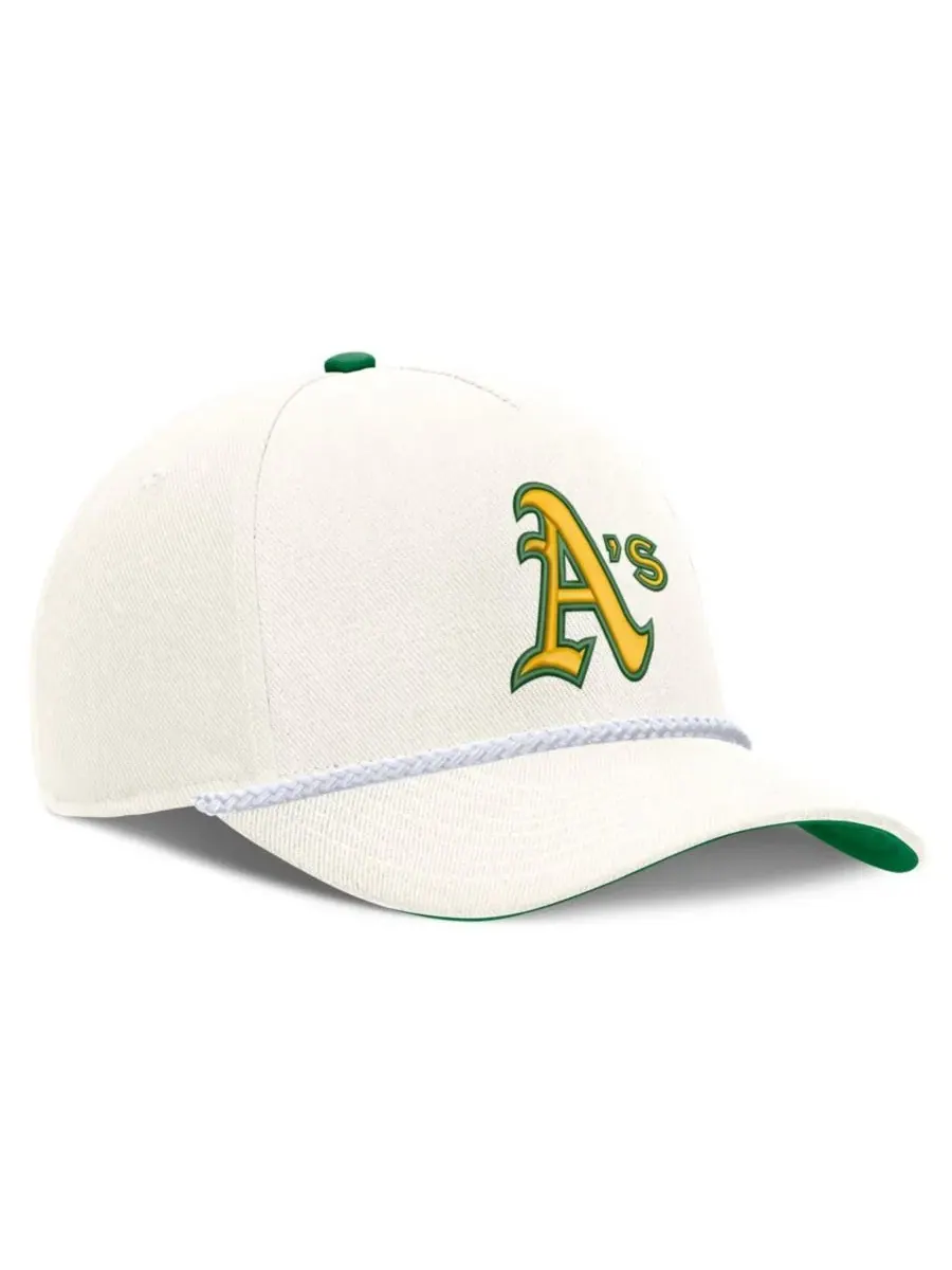 Кепка Nike Oakland Athletics Cooperstown Collection Rise — изображение 3 из 5, бежевый