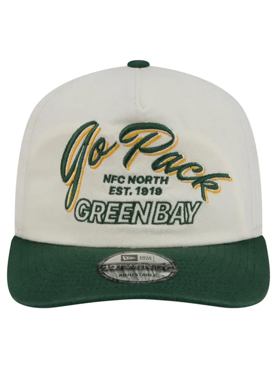 Бейсболка New Era Green Bay Packers Script 19TWENTY — изображение 2 из 7, бежевый