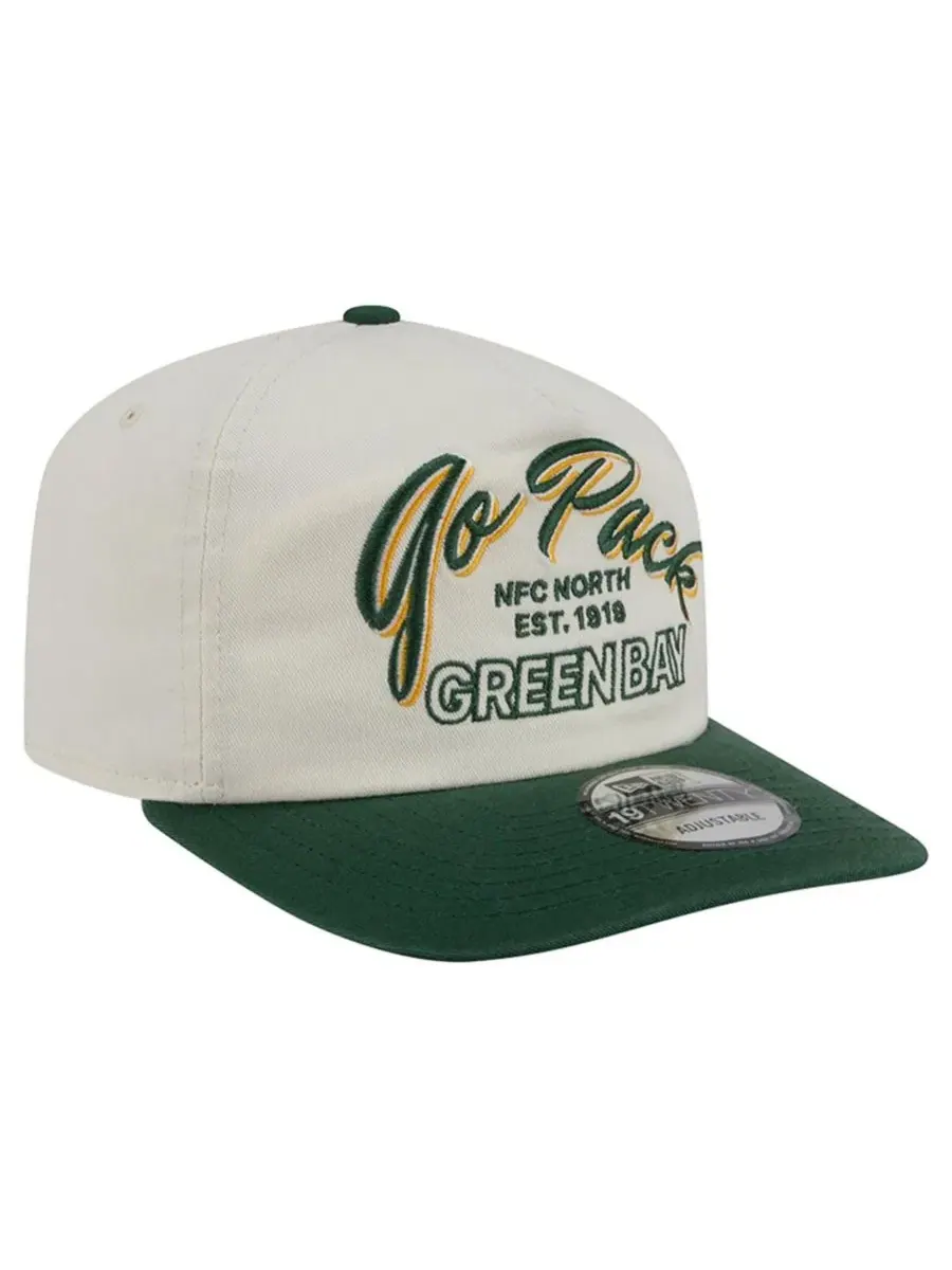 Бейсболка New Era Green Bay Packers Script 19TWENTY — изображение 3 из 7, бежевый
