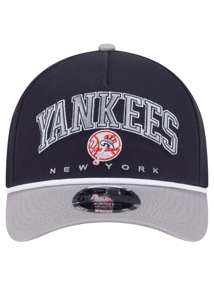 Кепка New York Yankees Arch 9FORTY A-Frame M-Crown New Era — изображение 2 из 4, темно-синий серый