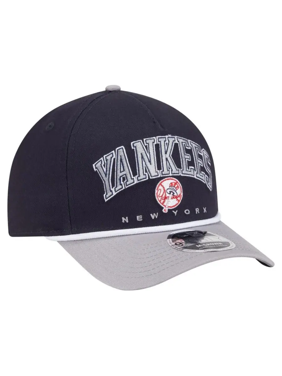 Кепка New York Yankees Arch 9FORTY A-Frame M-Crown New Era — изображение 3 из 4, темно-синий серый