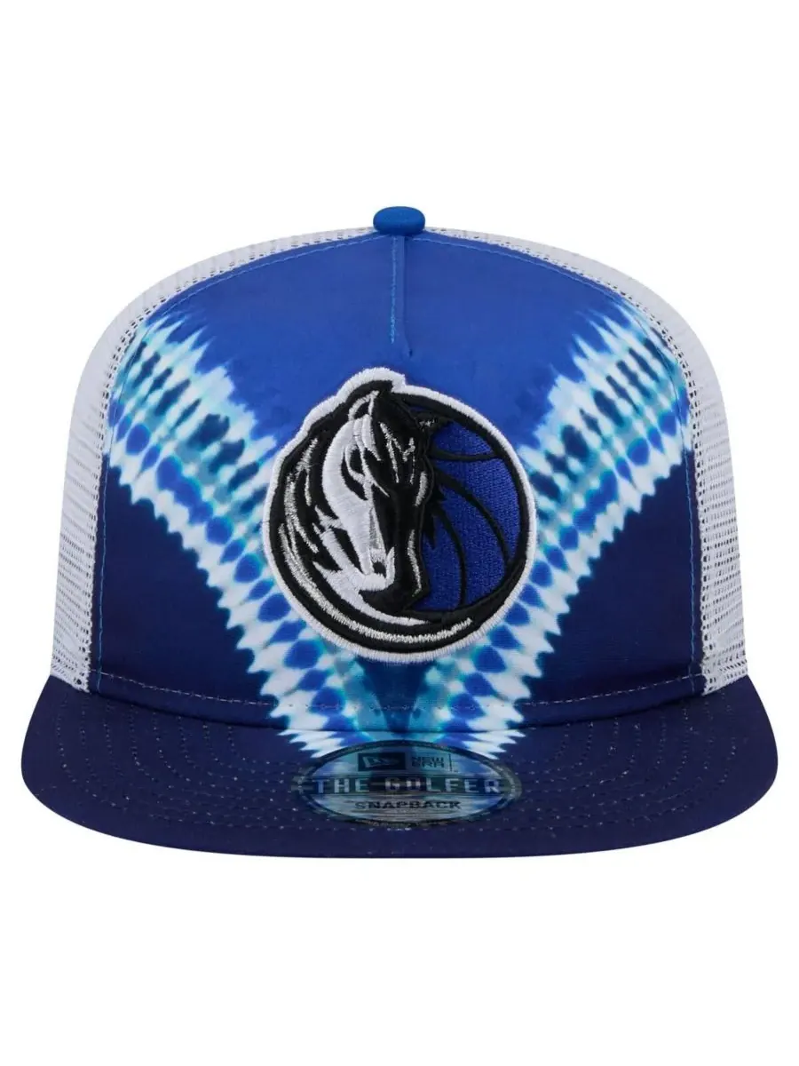 New Era Мужская кепка-бейсболка в стиле ретро с логотипом Dallas Mavericks — изображение 2 из 4, темно-синий синий