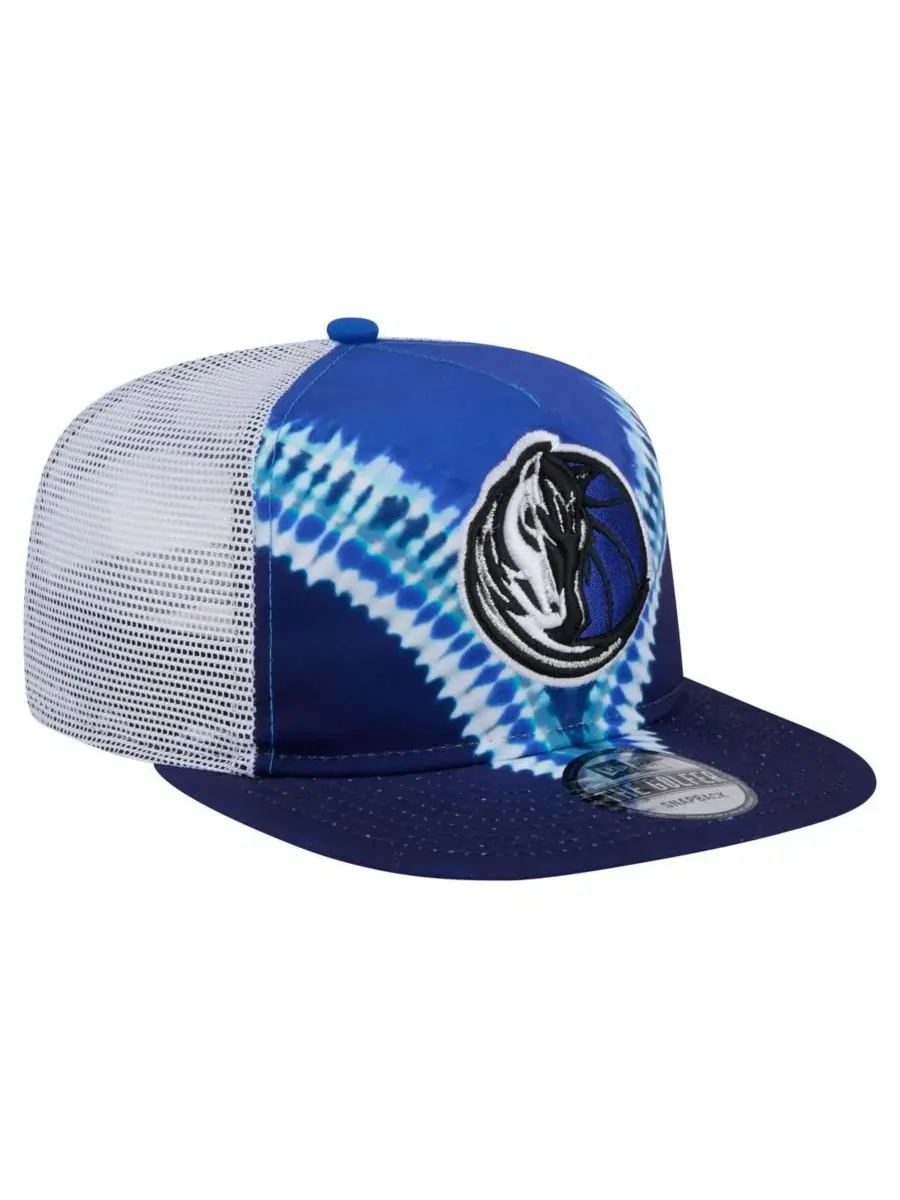 New Era Мужская кепка-бейсболка в стиле ретро с логотипом Dallas Mavericks — изображение 3 из 4, темно-синий синий