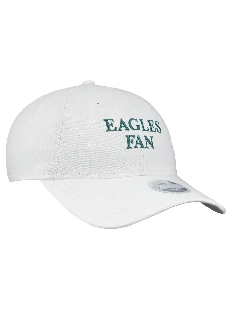 New Era Женская белая регулируемая кепка Philadelphia Eagles Team Fan 9TWENTY — изображение 3 из 4, белый