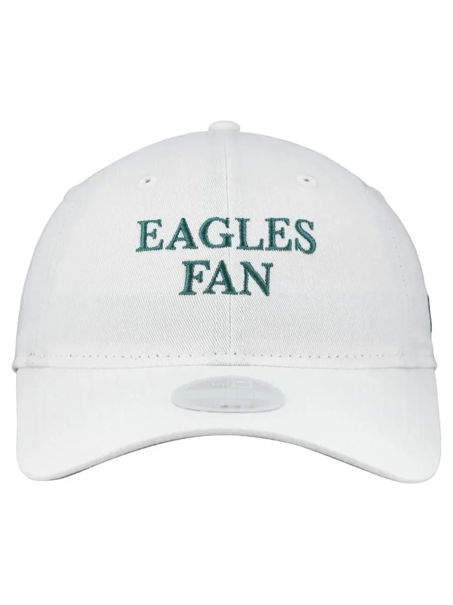 New Era Женская белая регулируемая кепка Philadelphia Eagles Team Fan 9TWENTY — изображение 4 из 4, белый