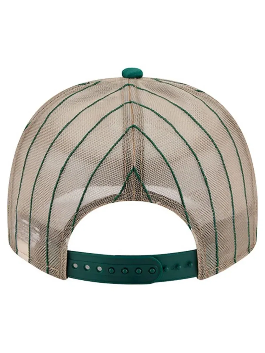 Бейсболка-тракер с высокой тульей, кепка с сеткой, модель Vintage Arched Foam Front New Era — изображение 4 из 5, зеленый
