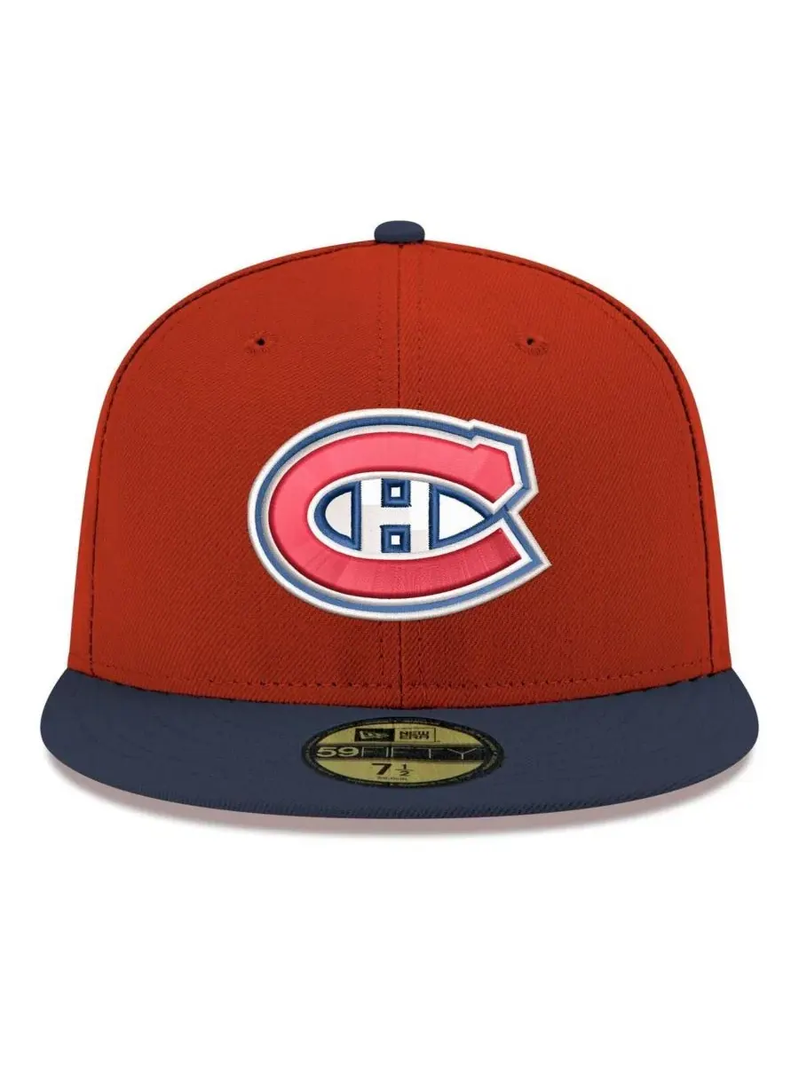 Бейсболка New Era Montreal Canadiens Core Logo Two-Tone 59FIFTY — изображение 2 из 3, красный темно-синий